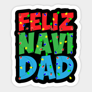 Feliz Navi Dad Christmas Lights Funny Pun Sticker